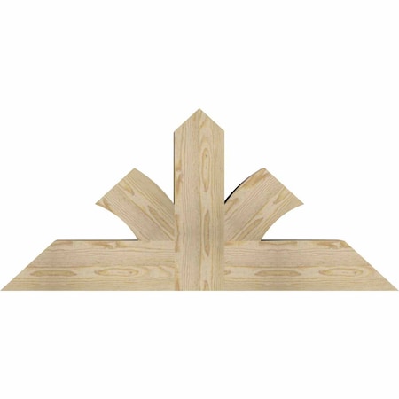 Ekena Millwork Richland Rough Sawn Timber Gable Bracket, Douglas Fir, 48"W x 22"H x 6"D x 6"F, 11/12 Pitch GBW048X22X0606RIC00RDF